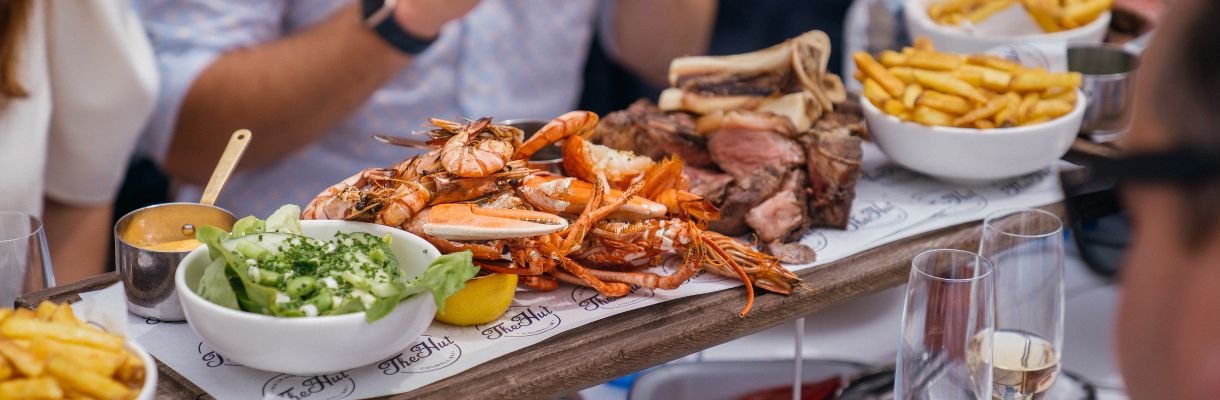 Seafood at The Hut in Colwell, Isle of Wight